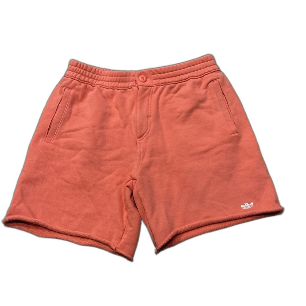 Adidas Shmoofoil Shorts Mens Small Coral Orange Heavyweight Ghost Pockets